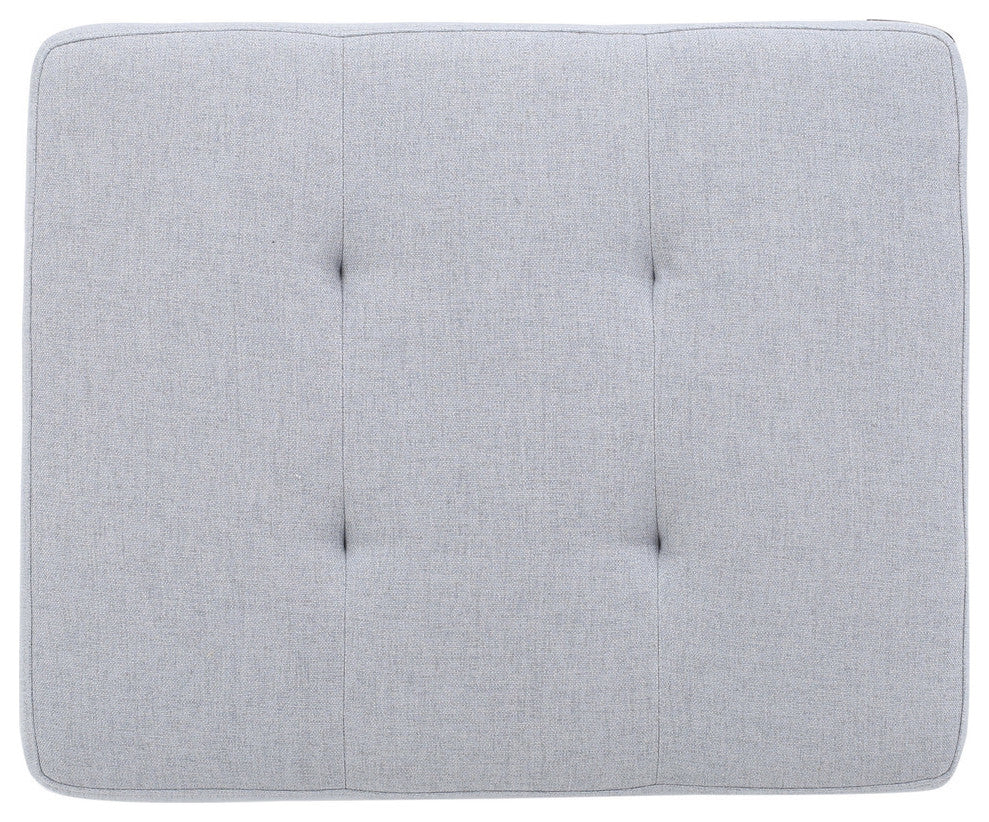 GDF Studio Bridger Mid-Century Tufted Top Cushion Ottoman, Light Gray