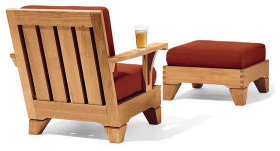 6-Piece Caranas Outdoor Teak Sofa Set With Sunbrella Cushions Canvas Teak, Spectrum Coffee