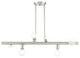 Brushed Nickel Modern, Urban, Scandinavian, Linear Chandelier
