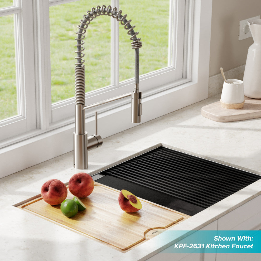 Undermount Stainless Steel Kitchen Sink With Garbage Disposal, 30" Kwu110-30
