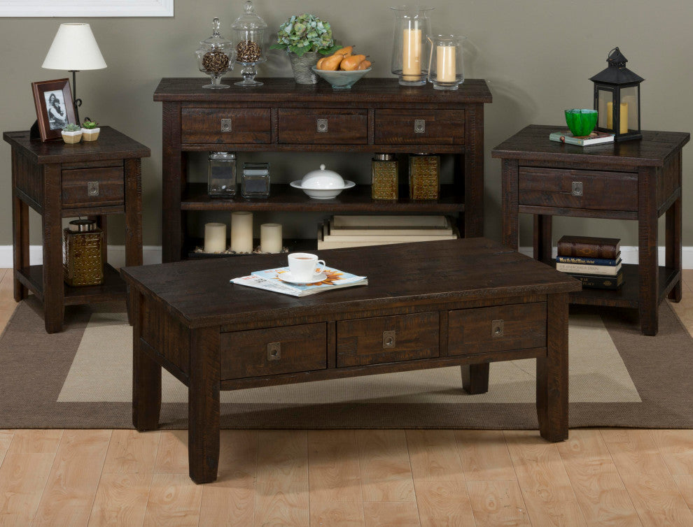 Kona Grove 50" Distressed Rustic Solid Acacia Sofa Table