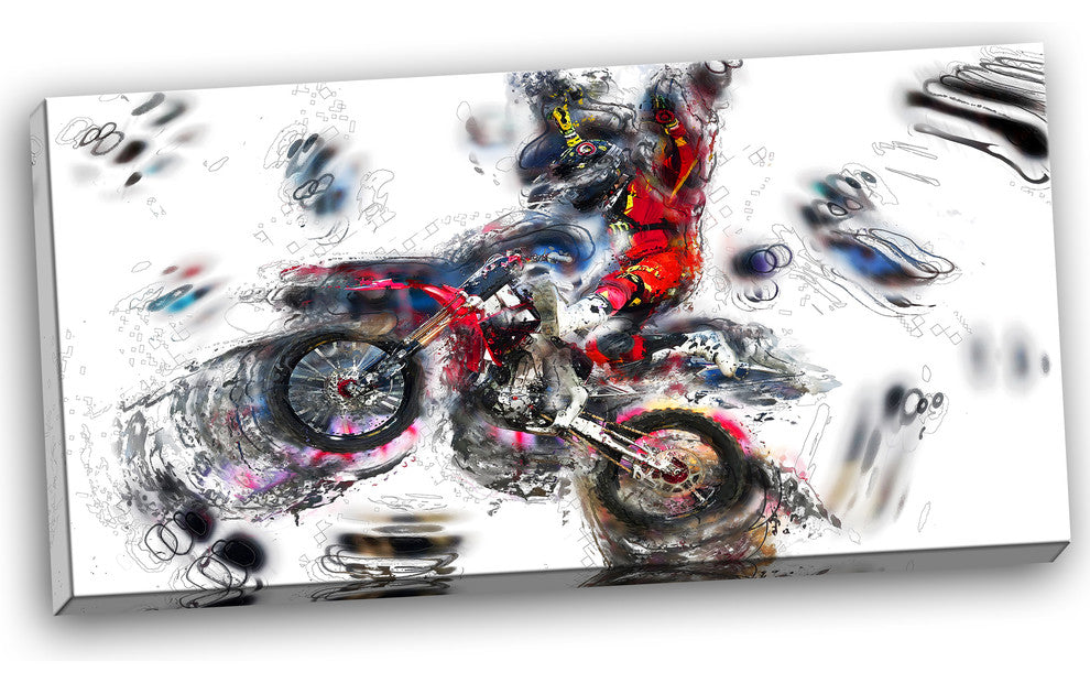 "Moto Cross Sports" Canvas Painting
