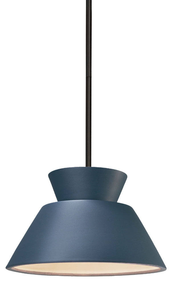 Trapezoid 1-Light Pendant, Midnight Sky, Matte Black, Integrated LED