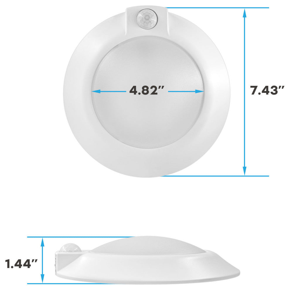 Luxrite 6 Inch LED Motion Sensor Light 3CCT 13W 1050LM ETL 2-Pack