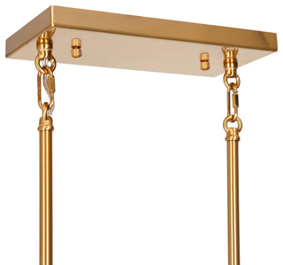 LNC 3-Light Polished Gold and White Modern Linear Kitchen Island Light