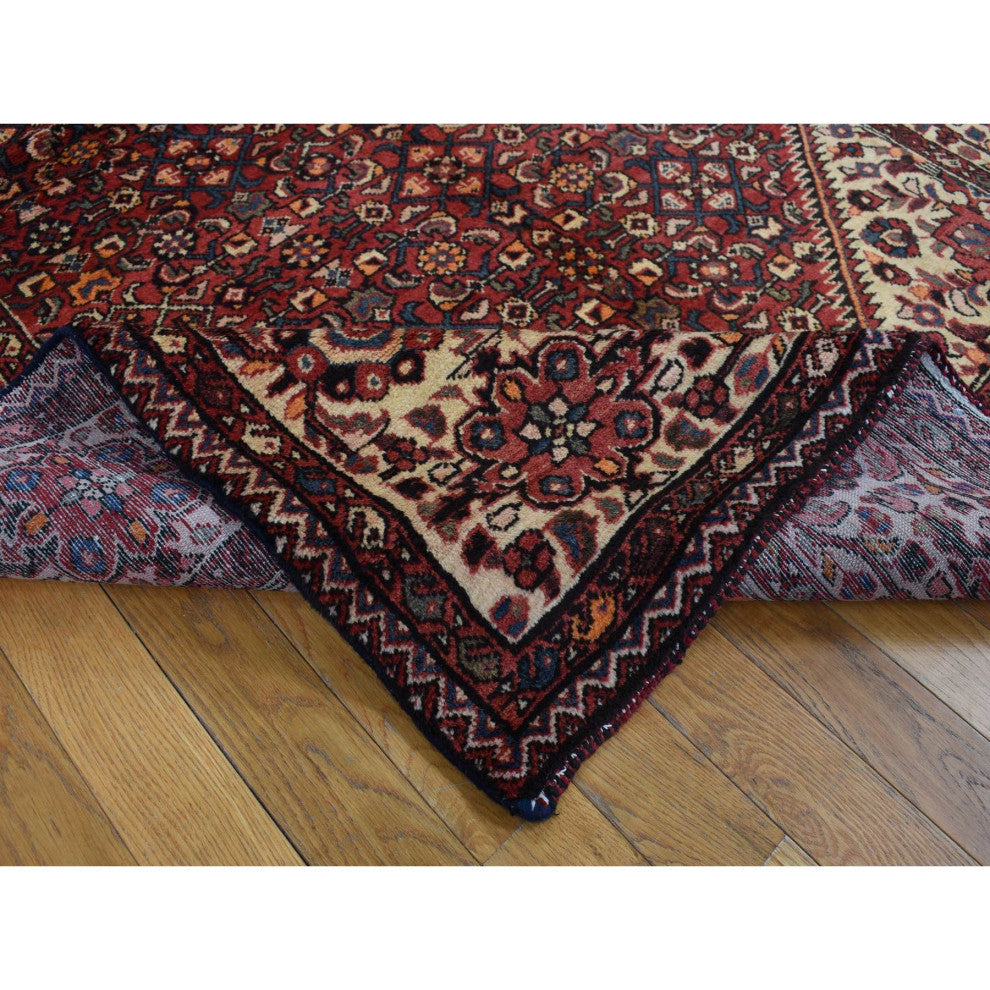 Red New Persian Bakhtiari Pure Wool Hand Knotted Runner Rug 5'3" x 11'