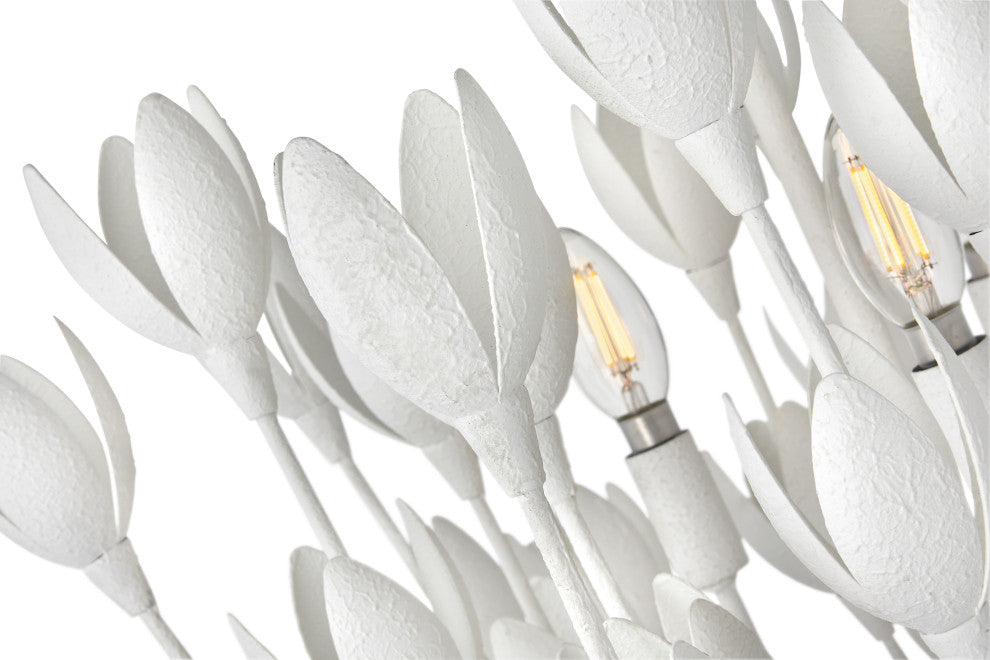 Hinkley 20" Flora Convertible Semi-Flush Ceiling Light, Textured Plaster