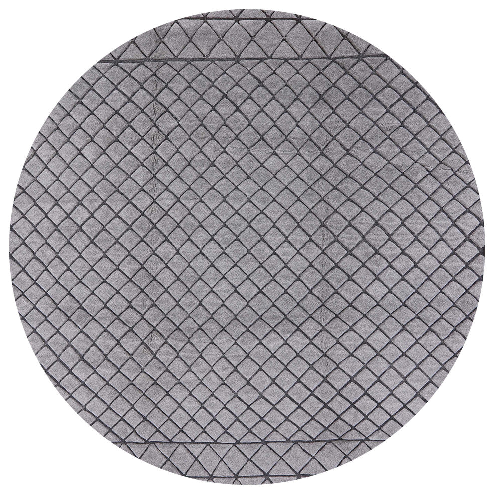 Ahgly Company Indoor Round Mid-Century Modern Area Rugs, 8' Round