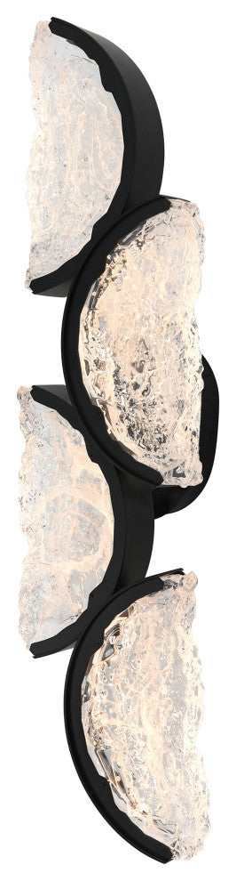 Moon Integrated LED Wall Light, Black