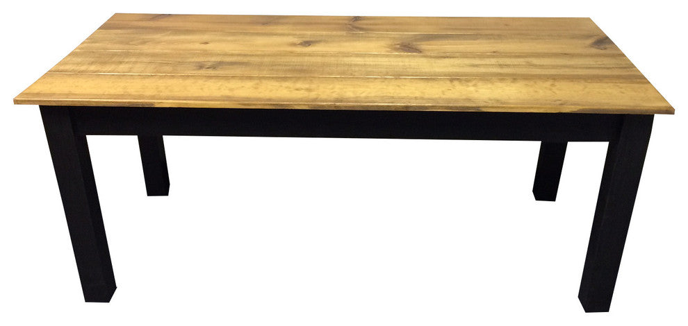 Barn Wood and Black Farm Table, 60"