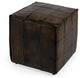 Butler Leon Dark Brown Leather Ottoman