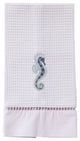 Waffle Weave Guest Towel, Seahorse, Blue