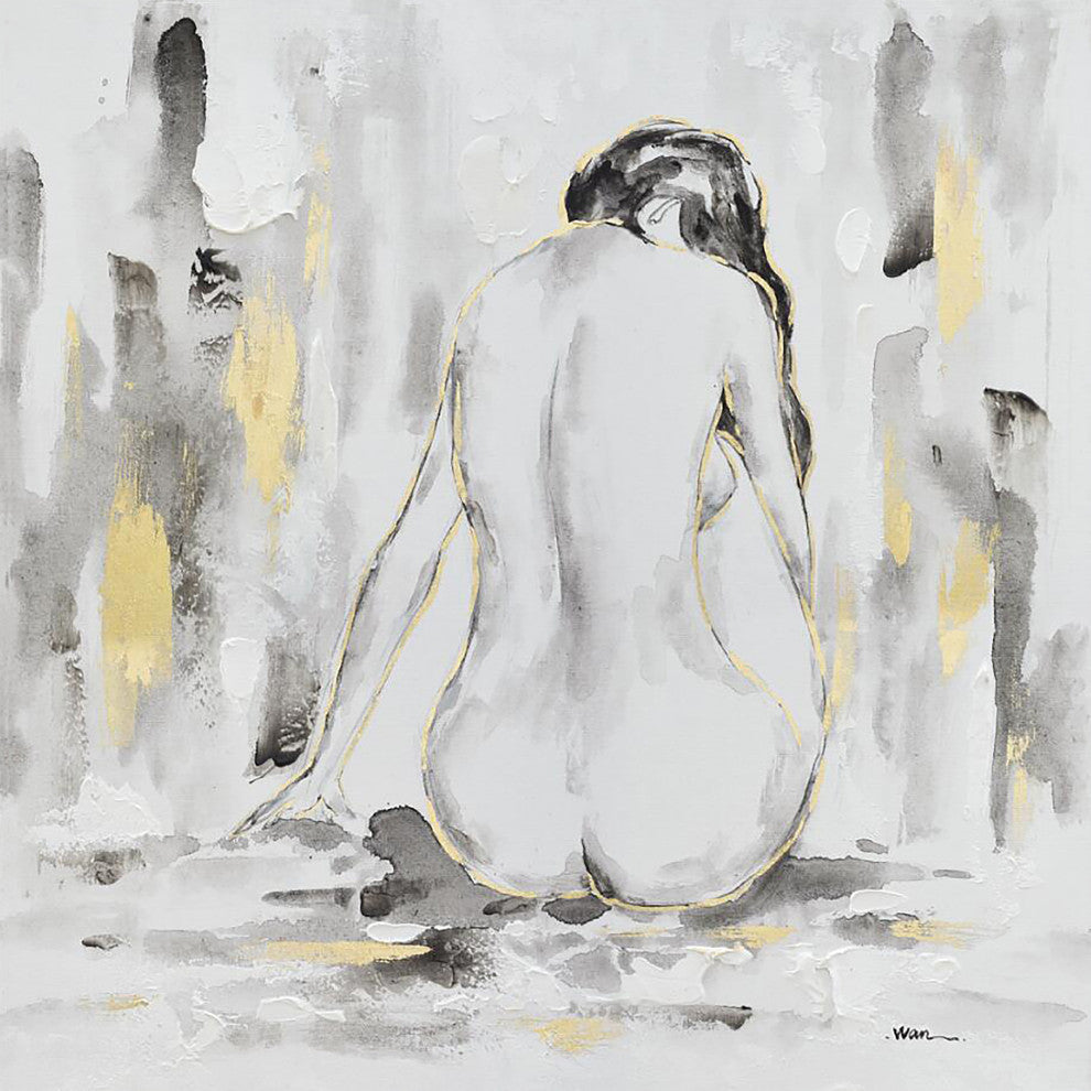 Abstract woman painting - Oil Painting Print on Wrapped Canvas, Wall art Decor,