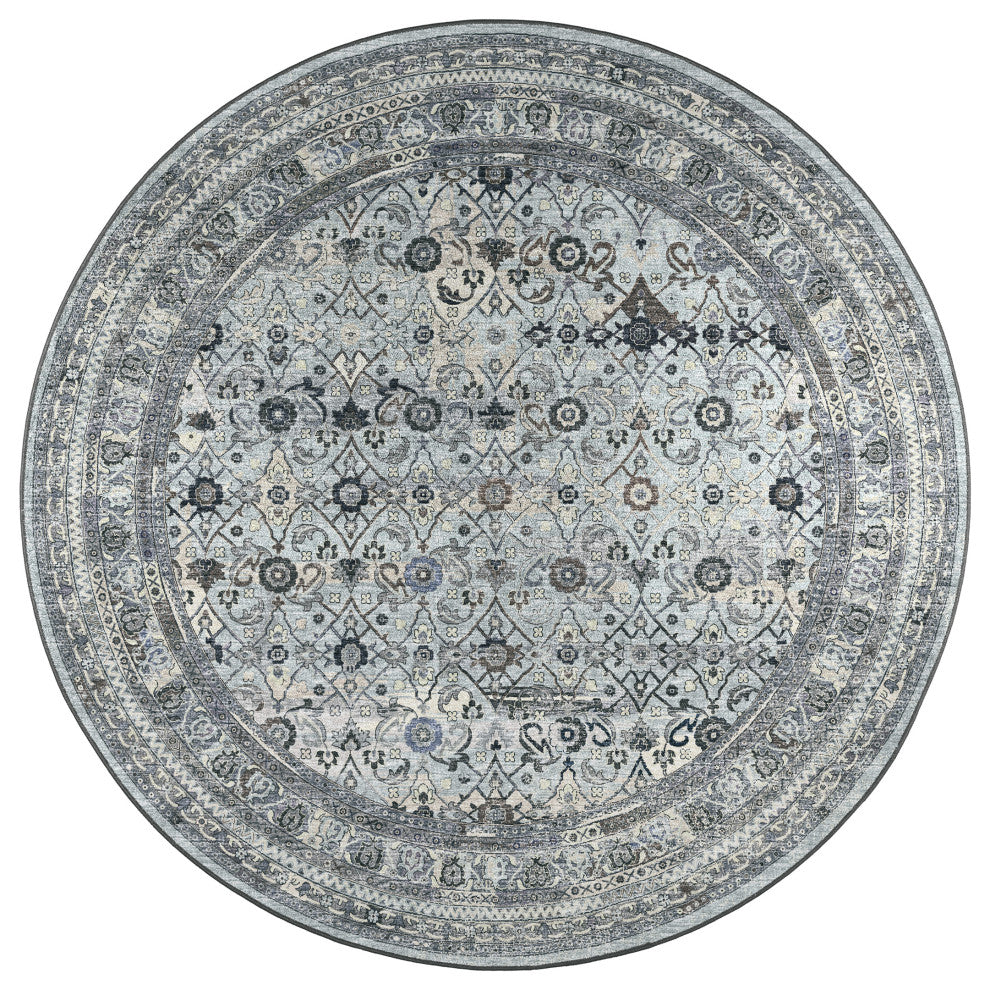 Jericho JC7 Pewter 6' x 6' Round Rug