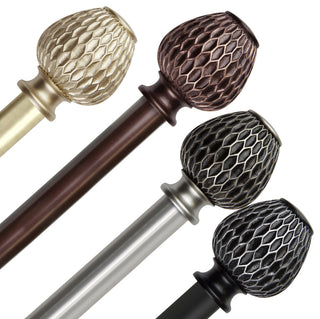 Telmo 1" Curtain Rod, Light Gold, 160-240"