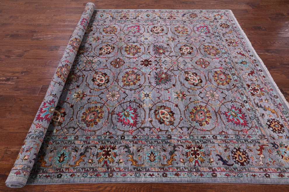 Persian Tabriz Handmade Wool Rug 8' 2" X 10' 1" Q11297