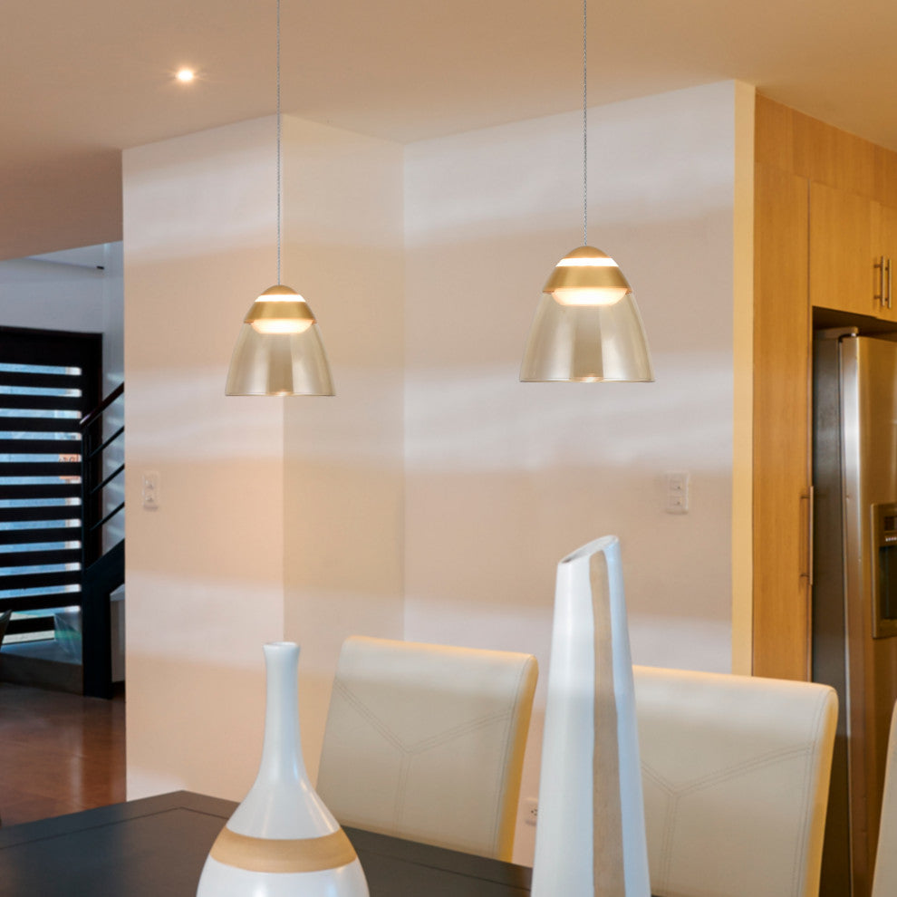 Roma 5" ETL Certified Integrated LED Height Adjustable Pendant, Black