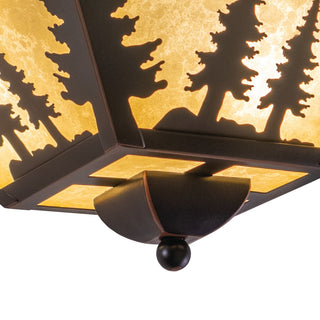 Yosemite 14" Tree Flush Mount Ceiling Light Burnished Bronze
