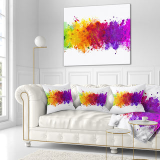 Artistic Watercolor Splash Abstract Throw Pillow, 16"x16"