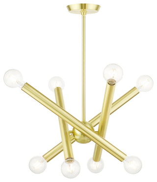 Satin Brass Modern, Urban, Sputnik, Dynamic, Timeless Chandelier