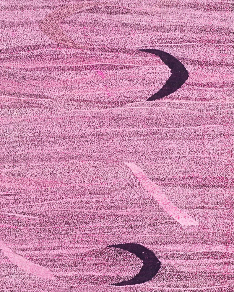 Pink New Contemporary Handwoven Kilim Runner 2' 9" x 14' 3", 33 in. x 171 in.