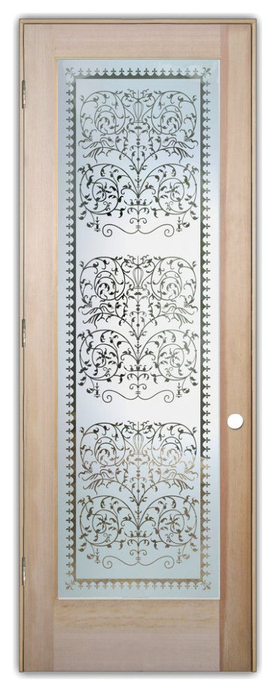 Pantry Door - Victorian Lace - Douglas Fir (stain grade) - 24" x 80" - Knob...