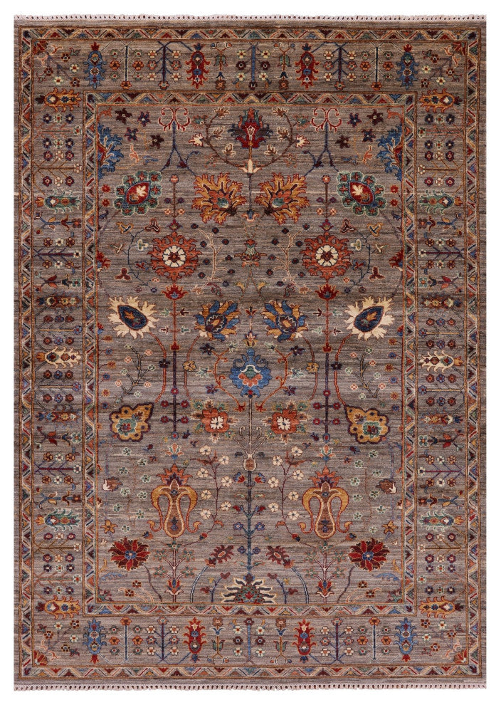 Persian Tabriz Hand Knotted Rug 5' 8" X 8' 1" - Q12151