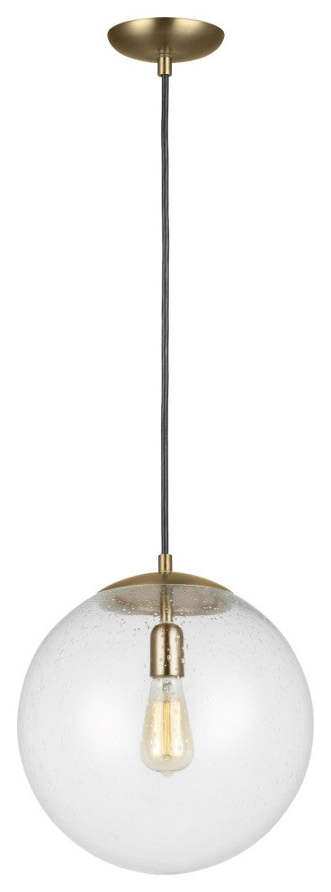 Leo 1-Light Pendant, Satin Brass