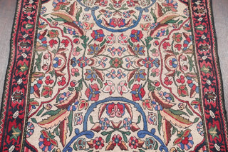 Consigned, Persian Handmade Antique Bakhtiari Oriental Rug, Beige, 7'5"X4'6"