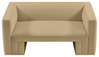 Henson Velvet Upholstered Loveseat, Camel