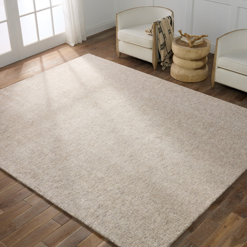 Jaipur Living Oland Handmade Solid White/Brown Area Rug, 5'x8'
