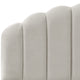 Bed, Velvet Light Gray, King