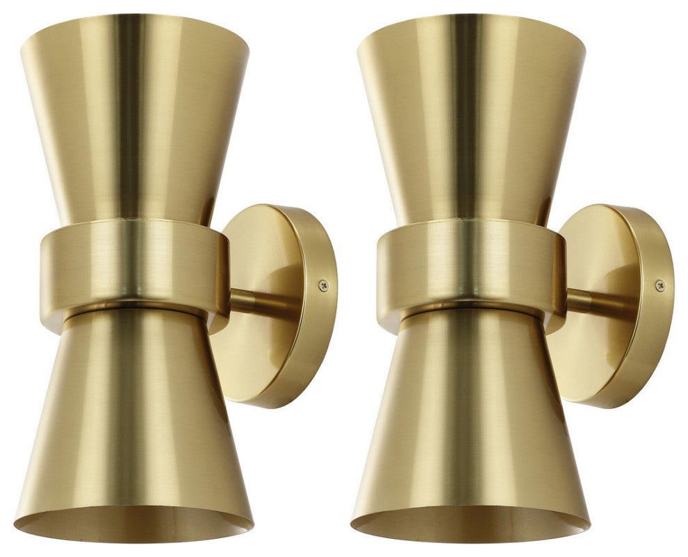 Safavieh Bynner 2Lt 7.25" Wall Sconce, Brass