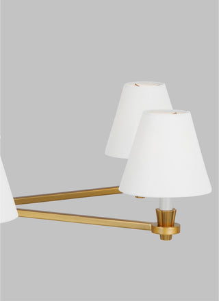 Paisley Large Chandelier, Burnished Brass