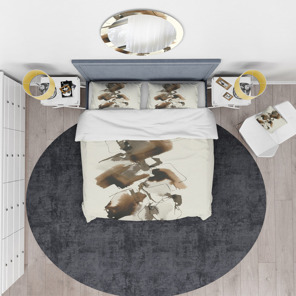 Gold Glam Squares I Glam Duvet Cover Set, Twin