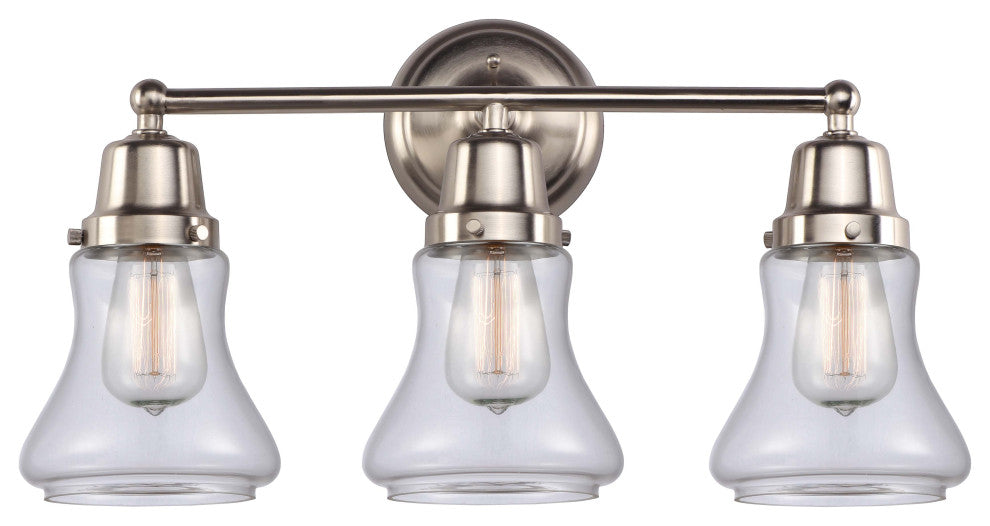 Innovations 623-3W-SN-G192 3-Light Bath Vanity Light, Brushed Satin Nickel