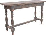Console Table Howard Elliott Farmhouse Turned Legs Distressed Gray
