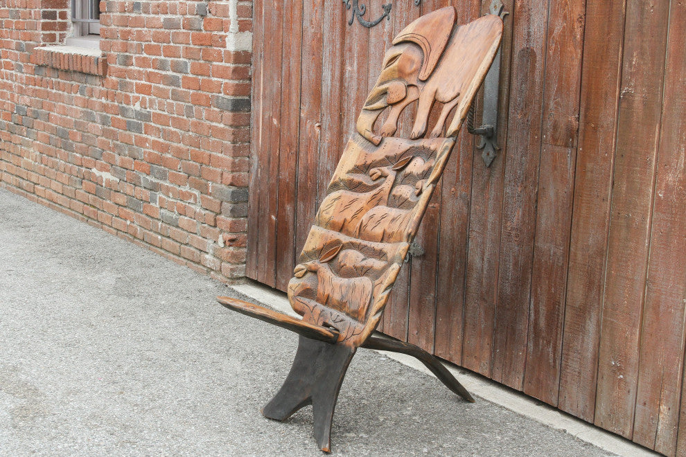 Late 20th Century African Tribal Elephant Chair