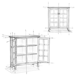 Sketch-like lines; black and white; appears to be a CAD/diagrams.