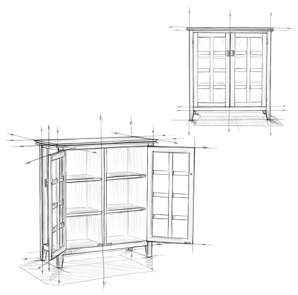 Sketch-like lines; black and white; appears to be a CAD/diagrams.
