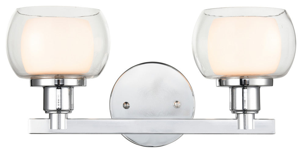 Innovations 330-2W-PC-CLW 2-Light Bath Vanity Light, Polished Chrome
