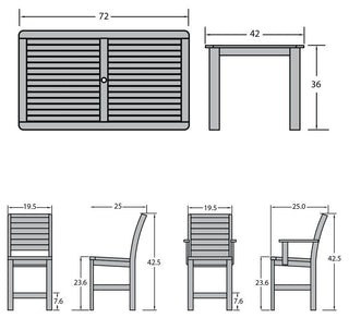 Weatherly 7-Piece Rectangle Counter-Height Dining Set, Woodland Brown
