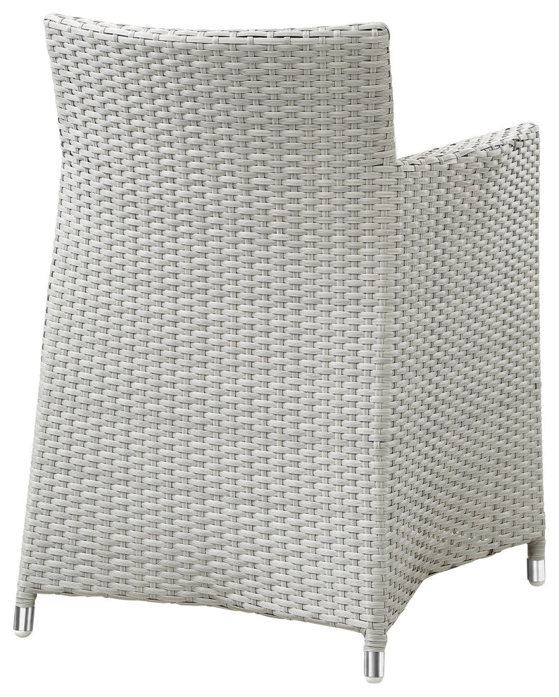 Gray White Junction Armchair Outdoor Patio Wicker Set of 2