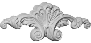 8 5/8"W x 3 1/8"H x 7/8"P Scroll Center Onlay