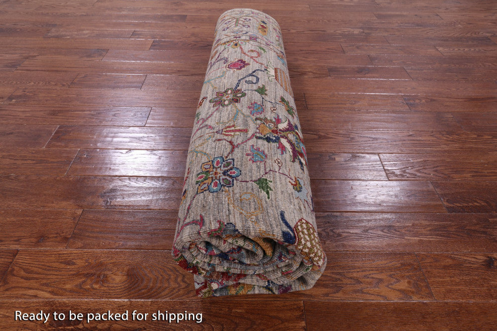 8' 1" X 11' 5" Persian Tabriz Hand Knotted Wool Rug Q9793