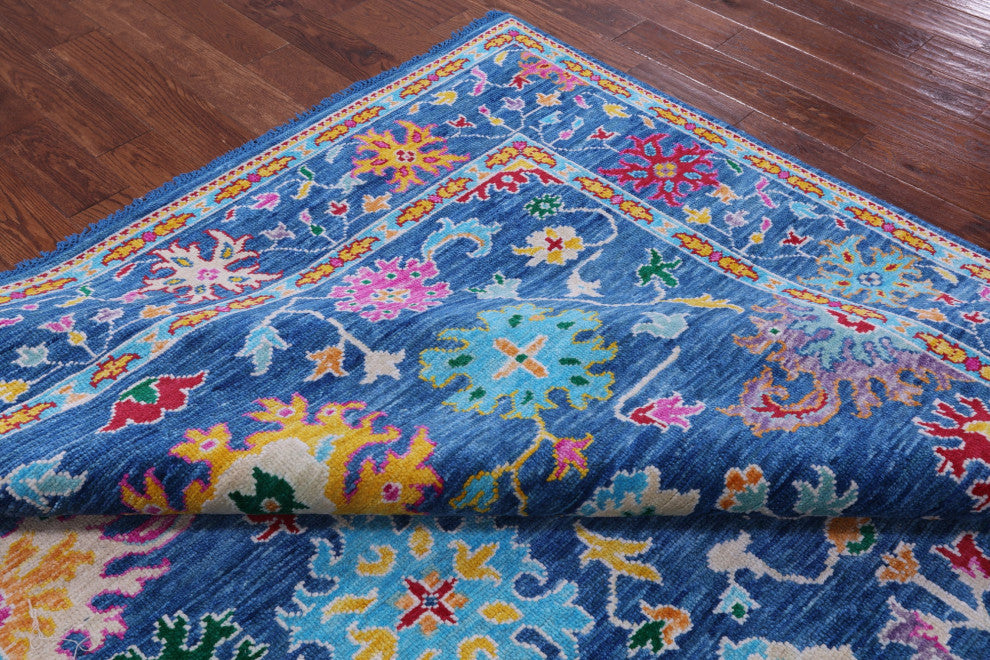 Turkish Oushak Handmade Wool Rug 8' 0" X 9' 10" - Q15579