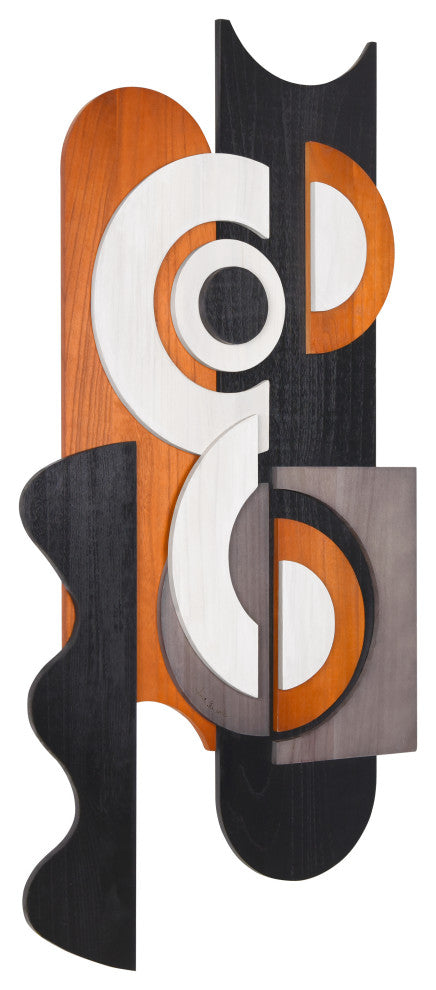 "Honeyed Dusk I" Hand Made Wood Abstracts Wall Art, Ap-103b-4824-03