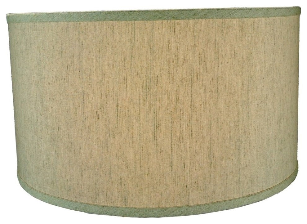 Shallow Drum Lampshade 18"x18"x10", Textured Oatmeal
