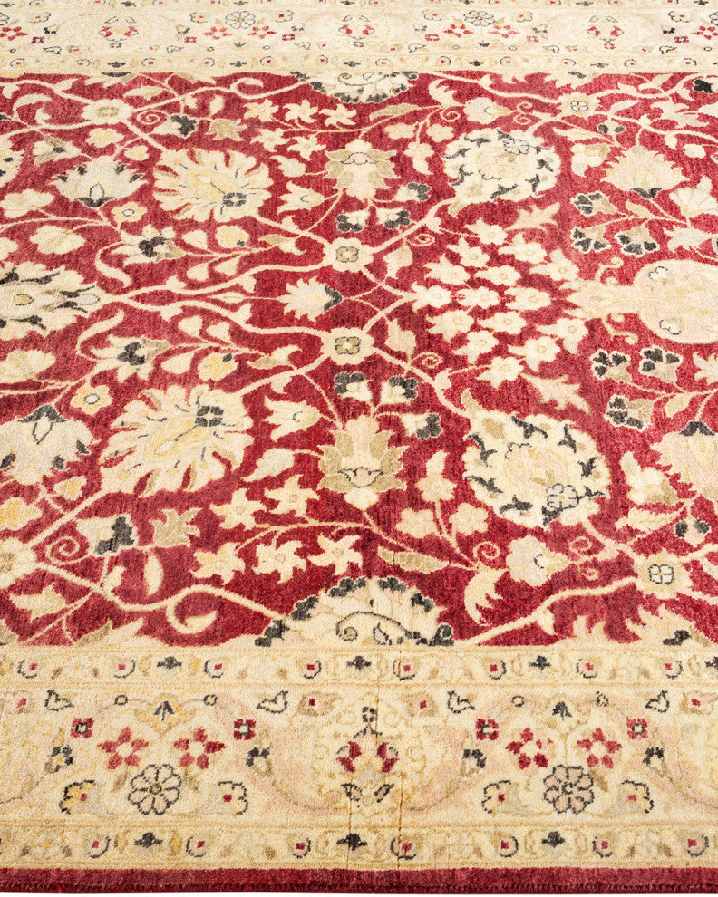 Hopang One-of-a-Kind Hand-Knotted Area Rug Orange, 4'2"x6'1"