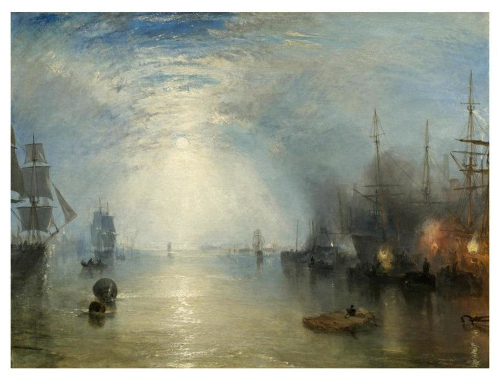 "Keelmen Heaving in Coals by Moonlight, 1835" Paper Art, 34"x26"